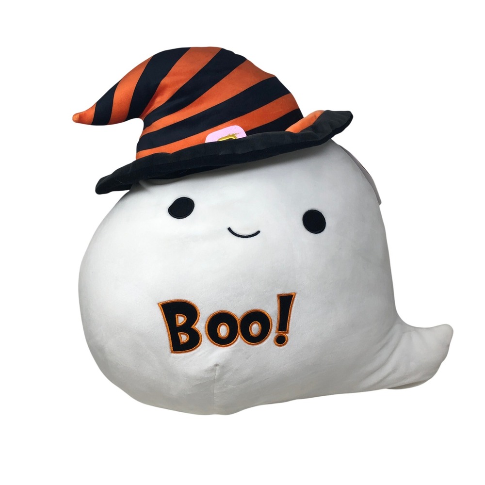 Squishmallows Grace the Ghost 16" Halloween Plush White Witch Hat‎ Boo